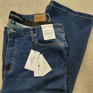 Calvin Klein Jeans High Rise Demi Boot Cut Women 20W Medium Wash Jeans 40x30 NEW